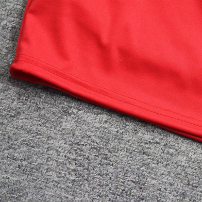 Sexy Low-cut metal Halter Dress With Hip Wrap