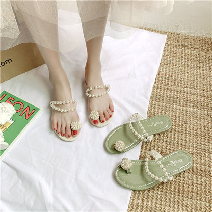 Summer New Style Korean Pearl Slipper