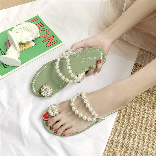 Summer New Style Korean Pearl Slipper