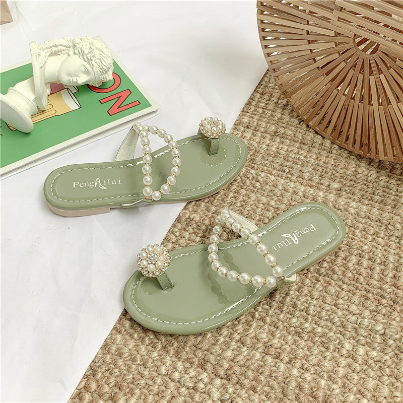 Summer New Style Korean Pearl Slipper