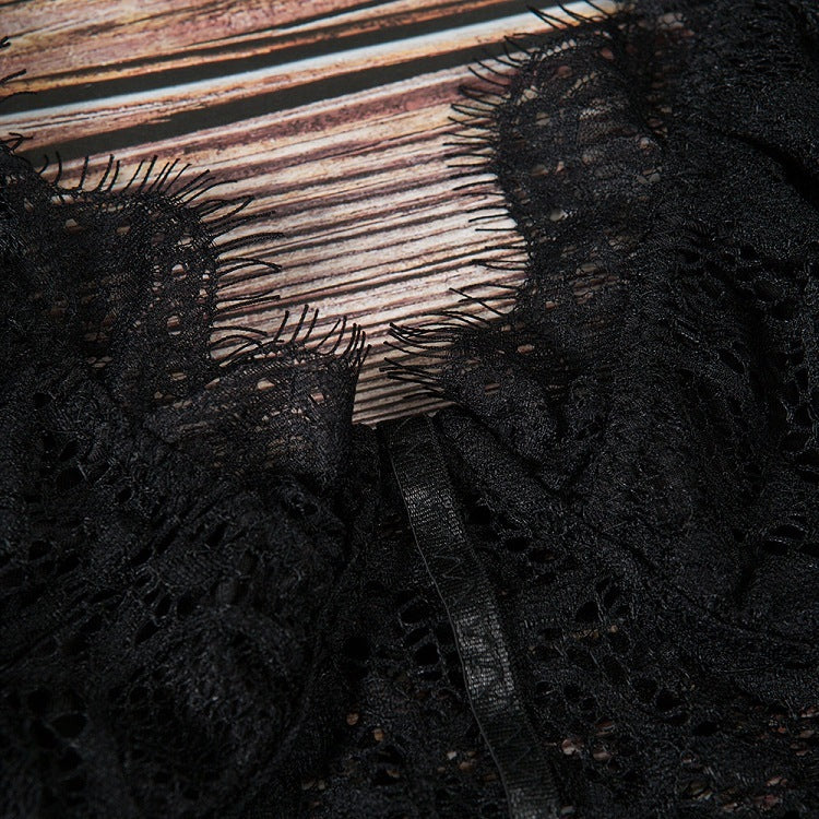 Sexy Lace And Eyelashes Sexy Breast Support Underwear Bottoming Bodysuit