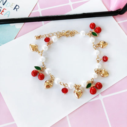 Cherry Love Temperament Pearl Fashion Bracelet