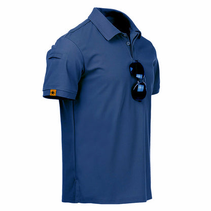 Stretch Polo Shirt Physical Training Security Commuter Short Sleeves
