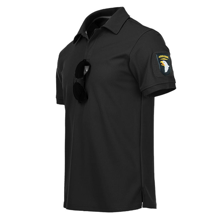 Stretch Polo Shirt Physical Training Security Commuter Short Sleeves