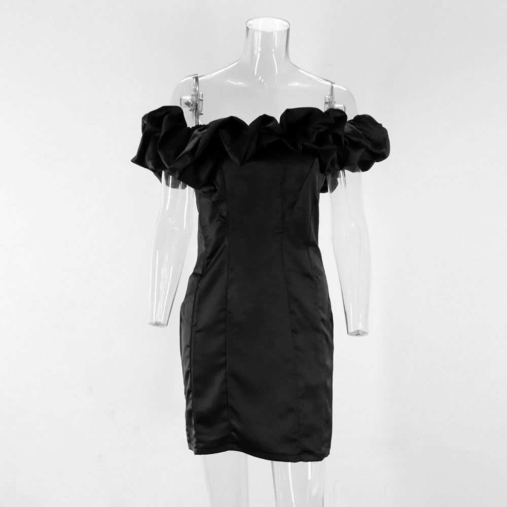 New Hot Sale Solid Color Tube Top Strapless Slim Dress