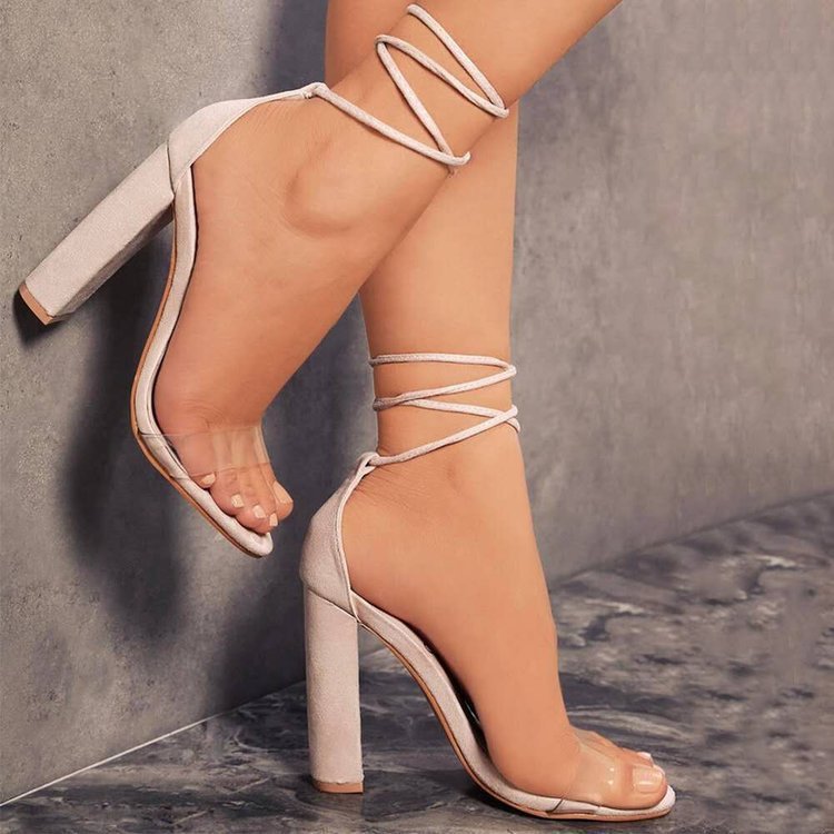 Roman Shoes Open Toe Cross Strap Super High Heel Sandals