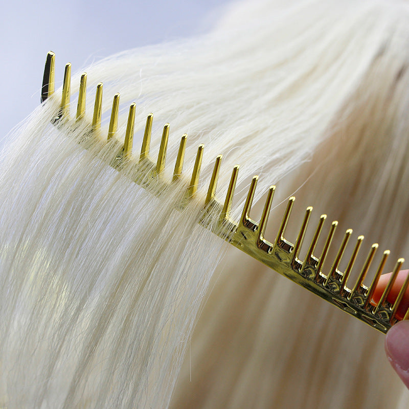 Electroplated Golden Hair Comb Professional Hairdresser Hair Salon Styling High Temperature Comb