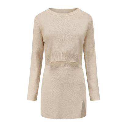 New Summer Fashion Sweater Short Skirt Suit Two-Piece Suit