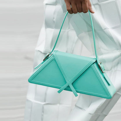 Panelled Trapezoid Underarm Bag Women  High Quality Shoulder Bag Leather Luxury