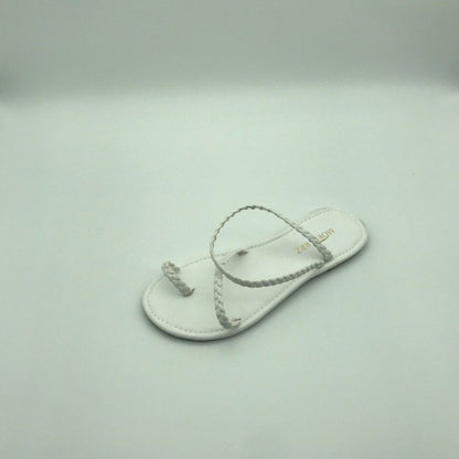 Summer Flat Shaved Leather Fish Mouth Viscose Shoes Fashion Sandals