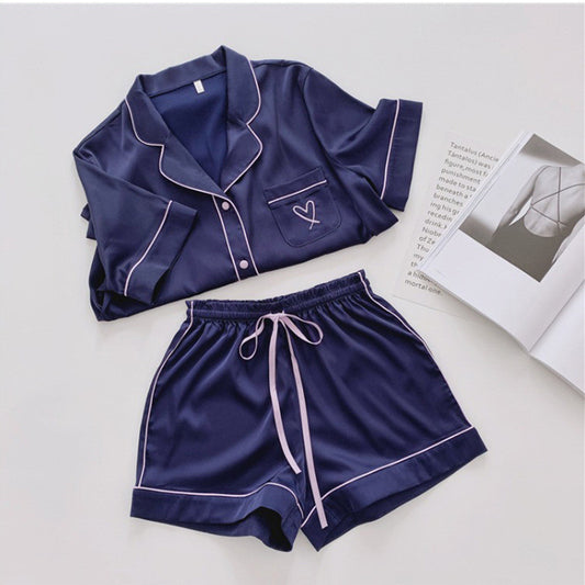Cardigan Pajamas Women Ice Silk Home Service Suit