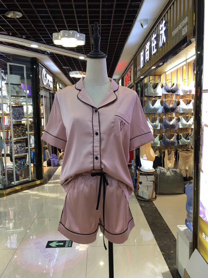 Cardigan Pajamas Women Ice Silk Home Service Suit