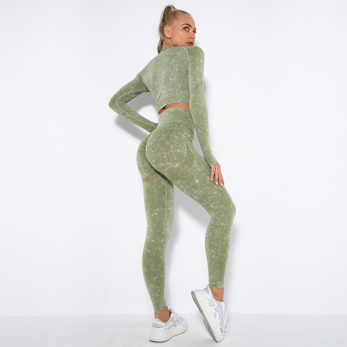 New Seamless Washable Smiley Yoga Suit