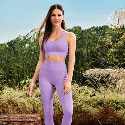 Two-piece Sports Yoga Clothing Suit Vest And Trousers