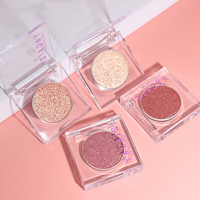 High Gloss Earth Color Broken Diamond Fine Shimmer Matt Pearl Eye Shadow Disc