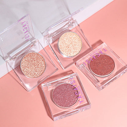 High Gloss Earth Color Broken Diamond Fine Shimmer Matt Pearl Eye Shadow Disc