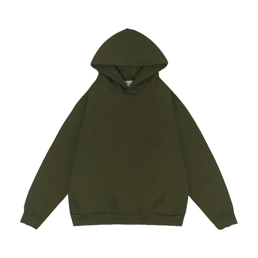 Loose All-matching Solid Color Sports Pullover Hooded Sweater Men