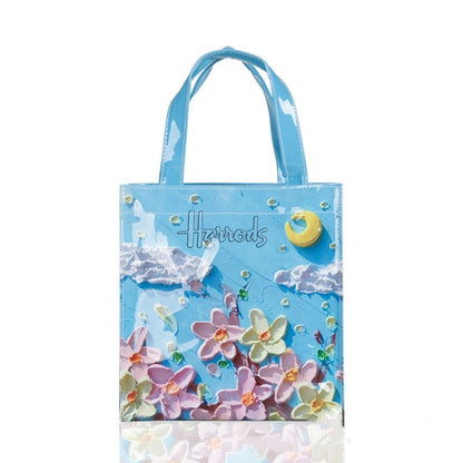 Simple Printed PVC Tote Bag Waterproof Large Capacity