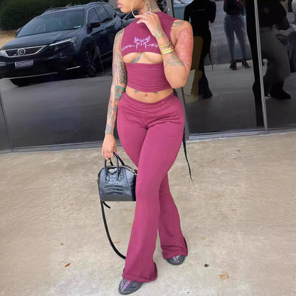 European American Fashion Floral Print Suit