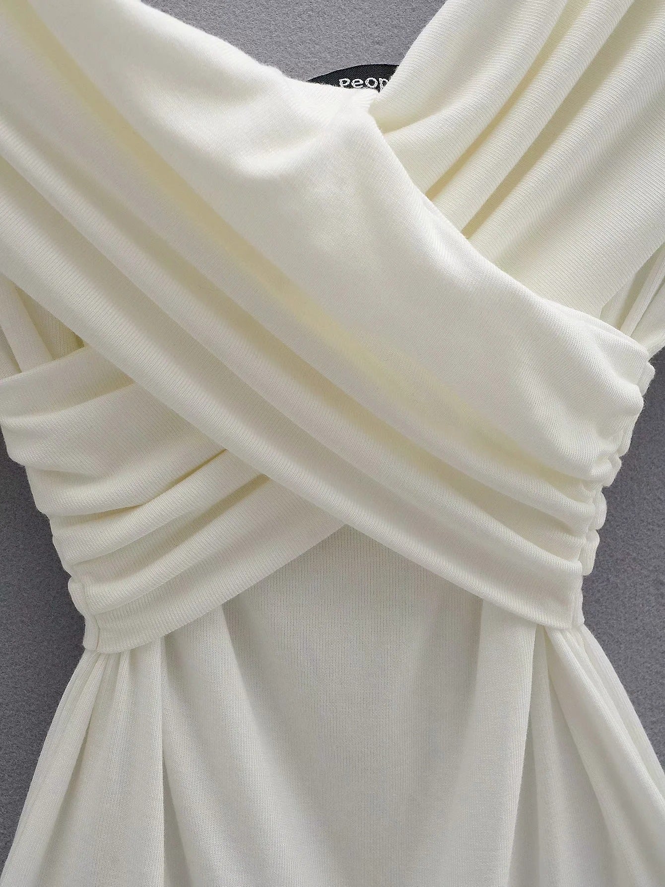 Explosive sexy cross strapless slim T-shirt women