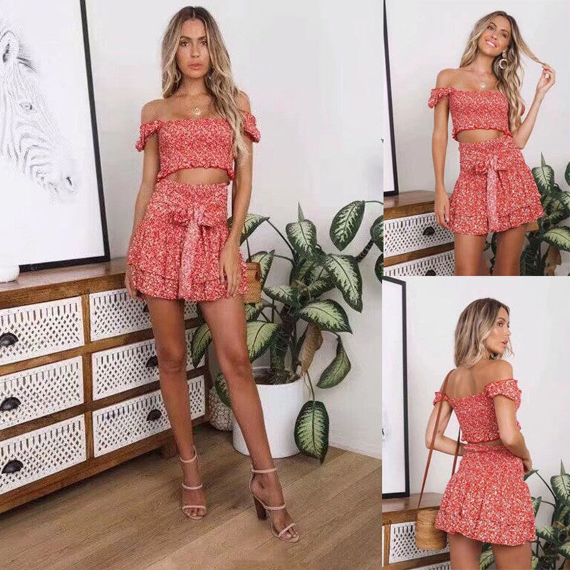 Printed tube top dress skirt