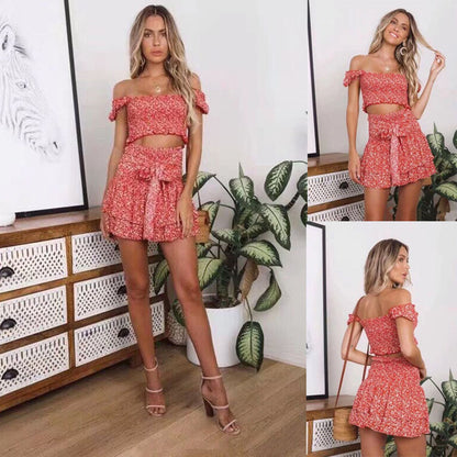 Printed tube top dress skirt