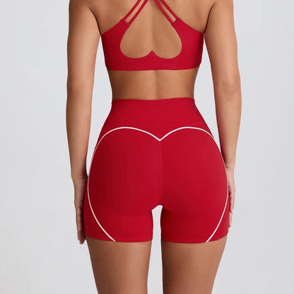 Peach Hip High Waist Running Training Shorts Hip Lifting Nude Feel