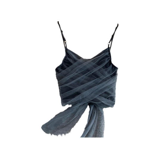 Sling Hong Kong-style Bow Backless Hot Girl Top Vest
