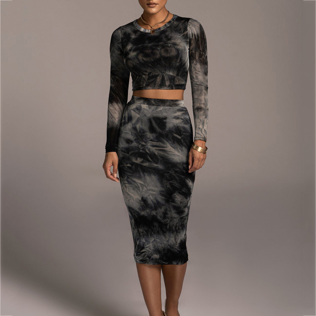 Two-piece Blouse And Skirt Casual Suit Women