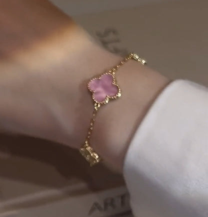 Lucky Color Exquisite Zircon Small Fragrance Light Luxury Bracelet