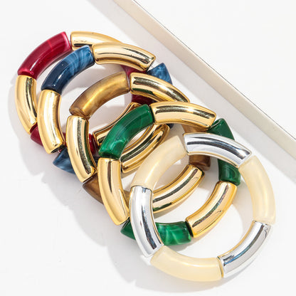 Fashion Bracelet Acrylic Gold Powder Plus Gold Ladies