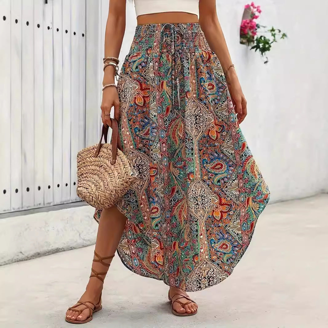Personality Printed A- Line Skirt Casual