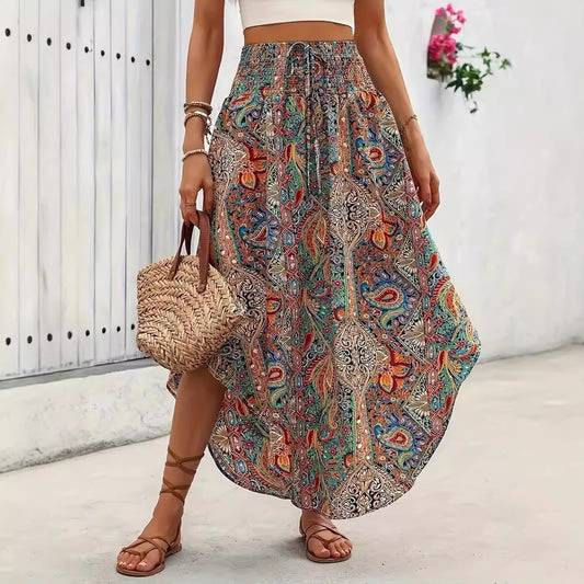 Personality Printed A- Line Skirt Casual