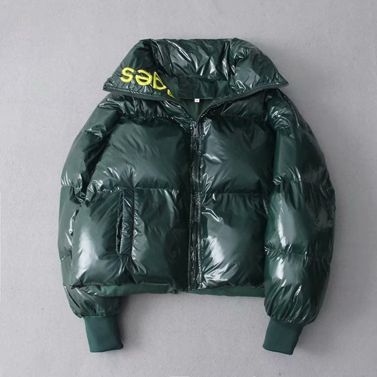 Women's Short Glossy Padded Down Jacket