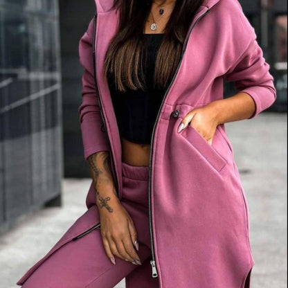 Fleece Hooded Sweater Suit