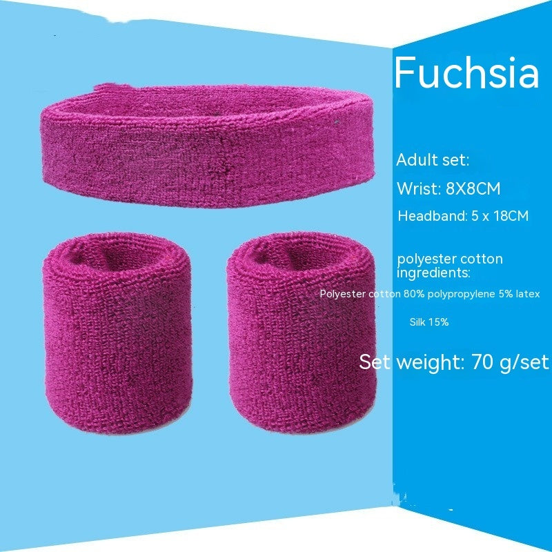 Sports Sweat-absorbent Wristband Headband Hairband Suit