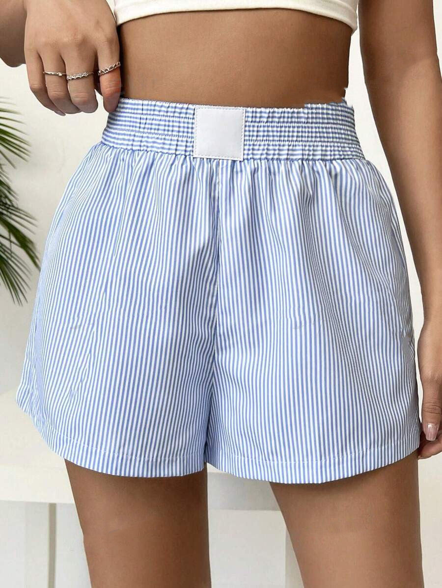 Fashion Individual Casual Striped Shorts For Women