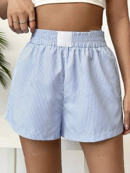 Fashion Individual Casual Striped Shorts For Women