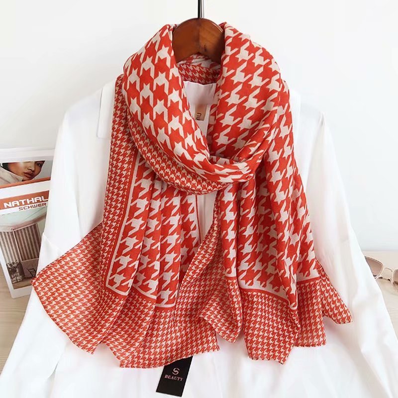 Cotton And Linen Scarf Thin And Silky Shawl Travel Sun-proof Beach Towel For Women