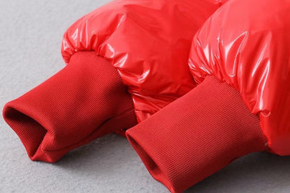 Women's Short Glossy Padded Down Jacket