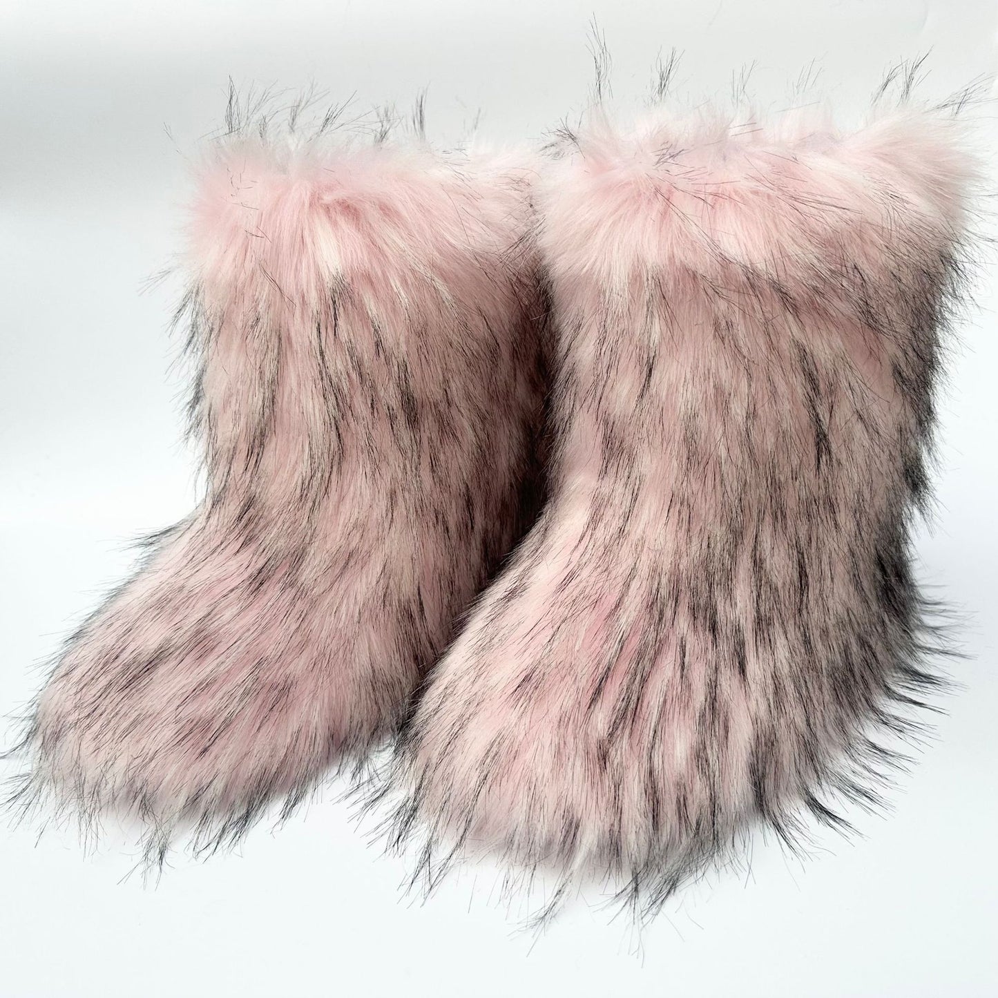 Thickened Plus Size Mid-calf Furry Fur Clothing Snow Boots