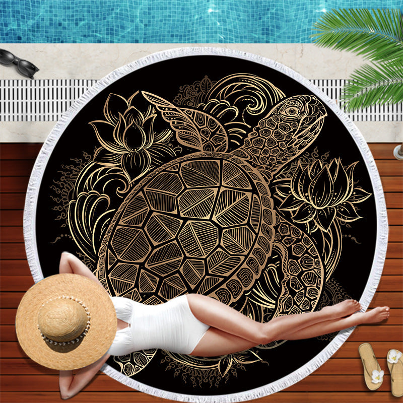 New round beach towel