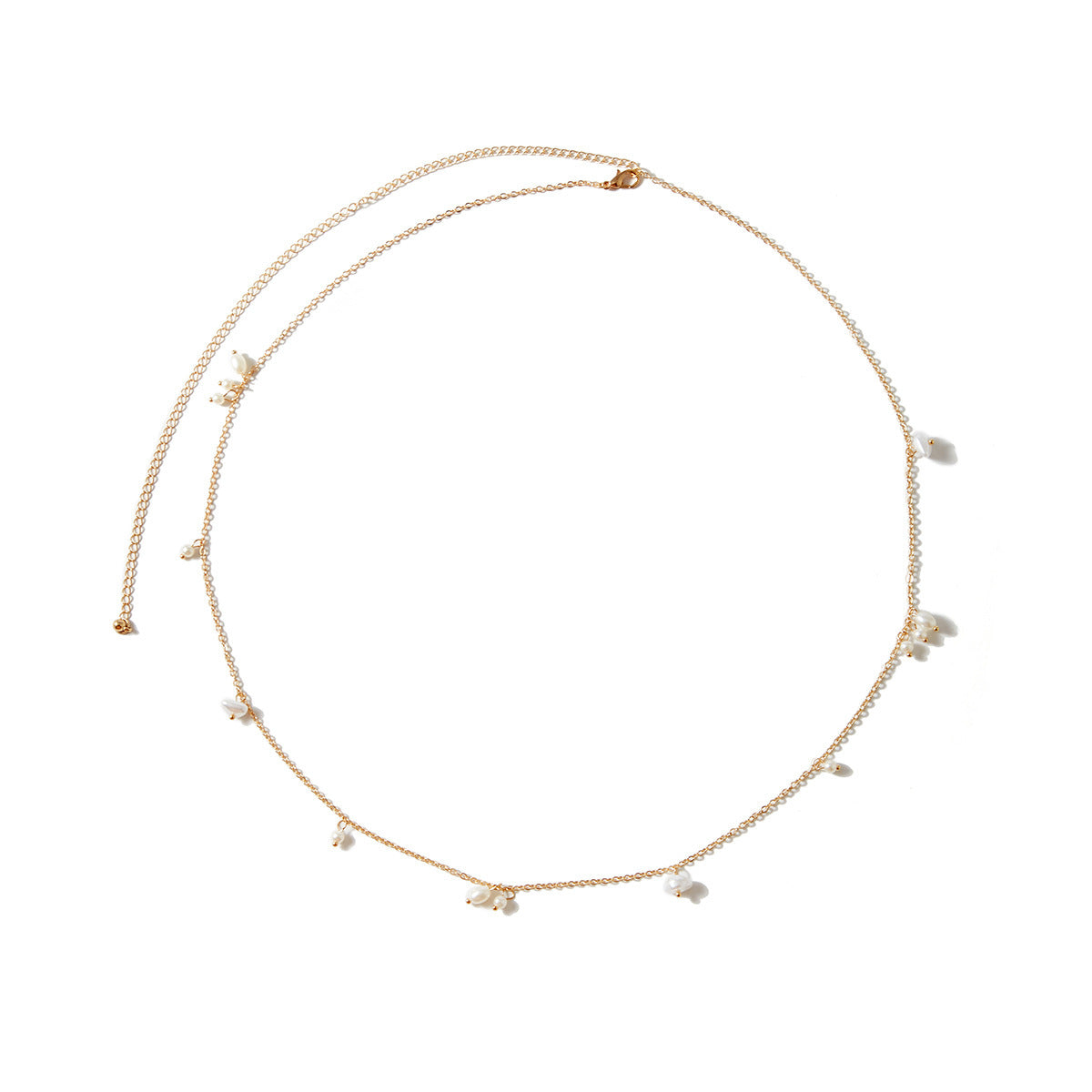 Beach Simple Style  Pearl Corn Kernel Waist Body Chain