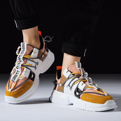 Retro fashion sports casual shoes men's stitching