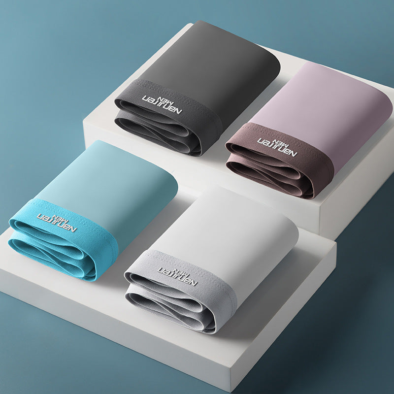 Ice Silk Men's Underwear Cotton Crotch Antibacterial Thin Breathable Loose