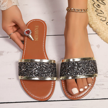 Fashion Casual Plus Size Outdoor Beach Simple Flat Slippers