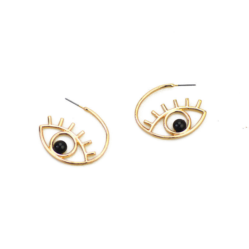 Simple Pearl Stud Earring Demon Eye Eye Earring