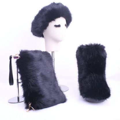 Clutch hair band plush snow boots