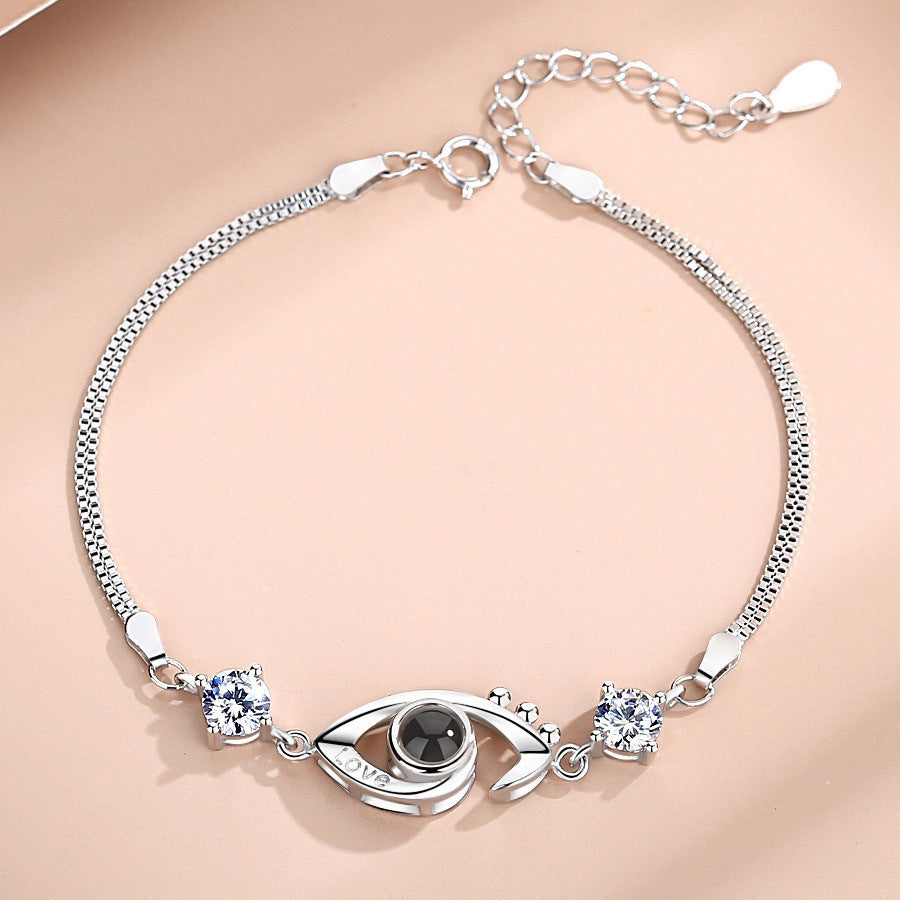 S925 Silver Devil's Eye Projection Bracelet for Women
