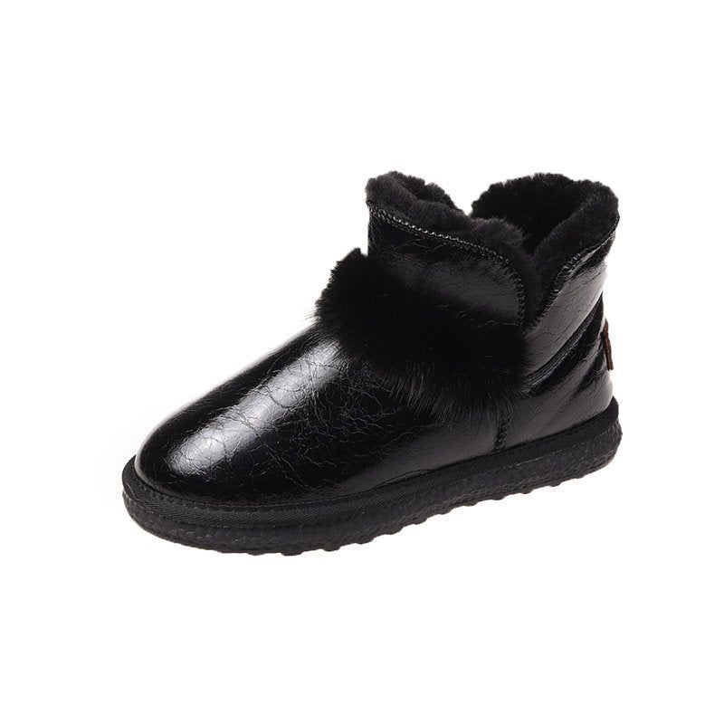 Flat-Bottomed Fashion Plus Velvet Warm Student Cotton Shoes